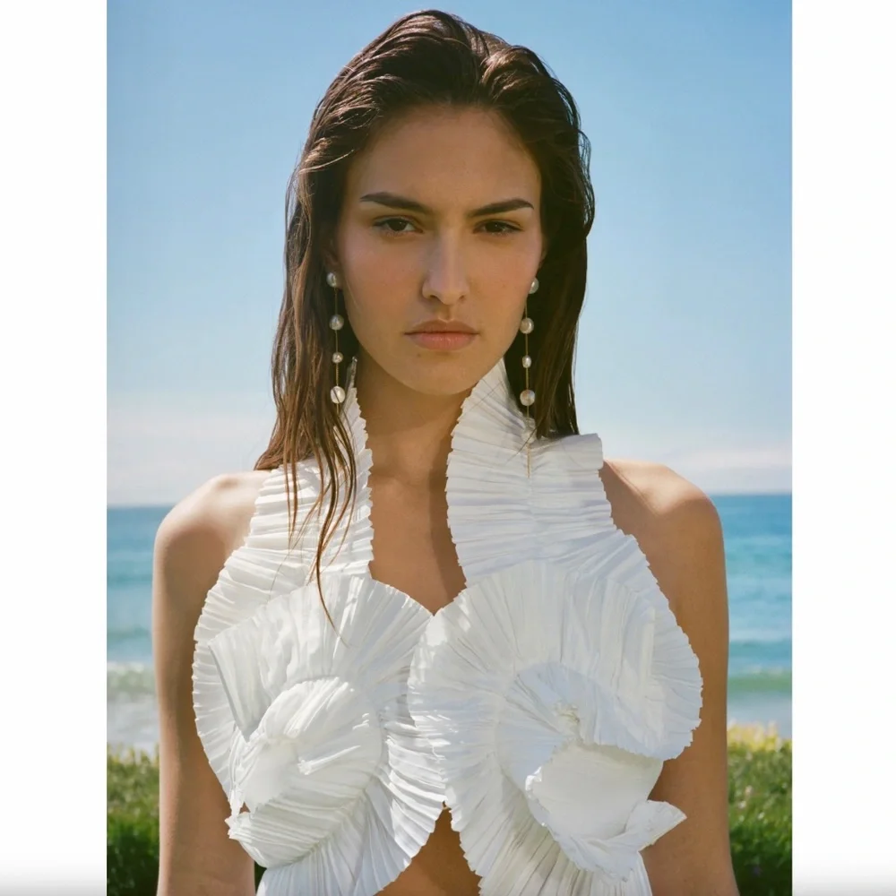 Cult Gaia Atum Freshwater Pearl Post Back Earrings